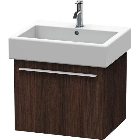 Duravit X-Large 22" x 18" x 17" Chestnut Dark Finish One Drawer Wall-Mounted Vanity Unit (XL604405353)