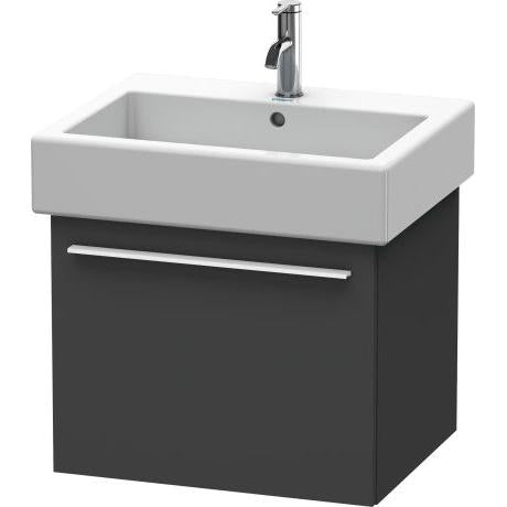 Duravit X-Large 22" x 18" x 17" Graphite Finish One Drawer Wall-Mounted Vanity Unit (XL604404949)