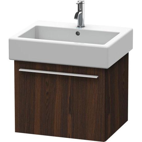 Duravit X-Large 22" x 18" x 17" Walnut Brushed Finish One Drawer Wall-Mounted Vanity Unit (XL604406969)