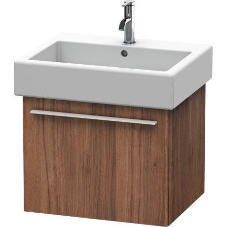 Duravit X-Large 22" x 18" x 17" Walnut Finish One Drawer Wall-Mounted Vanity Unit (XL604407979)