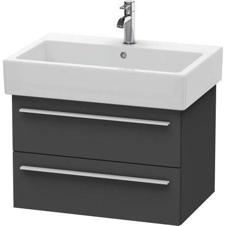 Duravit X-Large 26" x 18" x 17" Graphite Finish Wall-Mounted Vanity Unit (XL634204949)