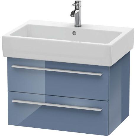 Duravit X-Large 26" x 18" x 17" Stone Blue High Gloss Finish Wall-Mounted Vanity Unit (XL634204747)