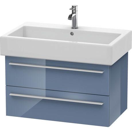Duravit X-Large 30" x 18" x 17" Stone Blue High Gloss Finish Wall-Mounted Vanity Unit (XL634504747)