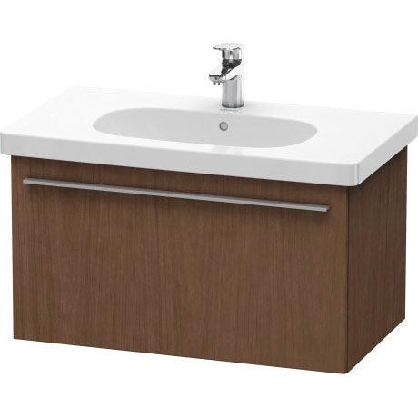 Duravit X-Large 31" x 18" x 18" American Walnut Finish One Drawer Wall-Mounted Vanity Unit (XL604801313)
