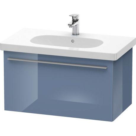 Duravit X-Large 31" x 18" x 18" Stone Blue High Gloss Finish One Drawer Wall-Mounted Vanity Unit (XL604804747)