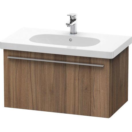 Duravit X-Large 31" x 18" x 18" Walnut Finish One Drawer Wall-Mounted Vanity Unit (XL604807979)