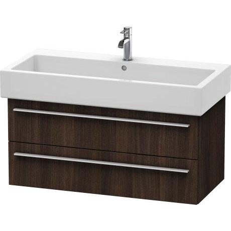 Duravit X-Large 37" x 18" x 17" Chestnut Dark Finish Wall-Mounted Vanity Unit (XL634605353)