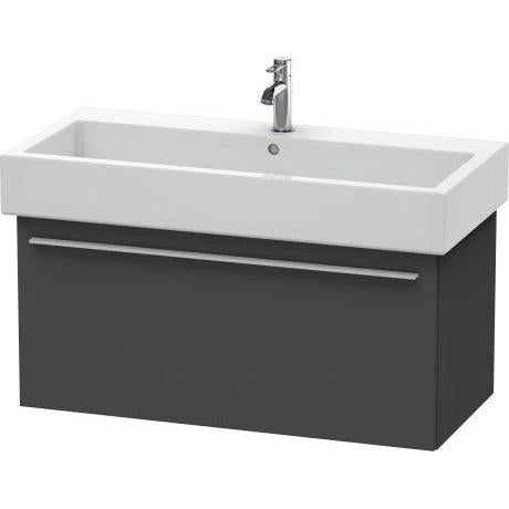 Duravit X-Large 37" x 18" x 17" Graphite Finish Wall-Mounted Vanity Unit (XL604604949)