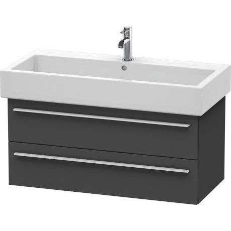 Duravit X-Large 37" x 18" x 17" Graphite Finish Wall-Mounted Vanity Unit (XL634604949)