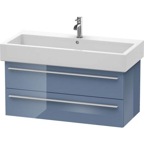 Duravit X-Large 37" x 18" x 17" Stone Blue High Gloss Finish Wall-Mounted Vanity Unit (XL634604747)