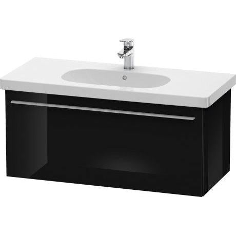 Duravit X-Large 39" x 18" x 18" Black Finish One Drawer Wall-Mounted Vanity Unit (XL604904040)