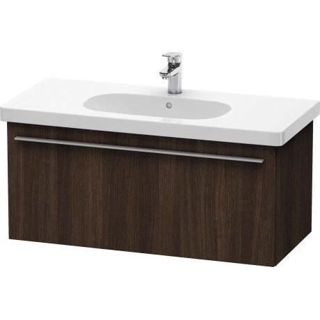 Duravit X-Large 39" x 18" x 18" Chestnut Dark Finish One Drawer Wall-Mounted Vanity Unit (XL604905353)