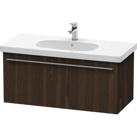 Duravit X-Large 39" x 18" x 18" Walnut Brushed Finish One Drawer Wall-Mounted Vanity Unit (XL604906969)