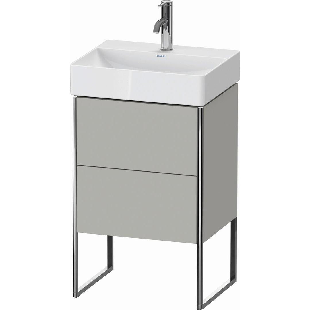 Duravit XSquare 19" Concrete Gray Two Drawer Floorstanding Vanity Unit (XS443800707)