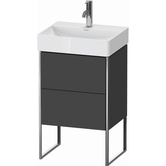 Duravit XSquare 19" Graphite Two Drawer Floorstanding Vanity Unit (XS443804949)