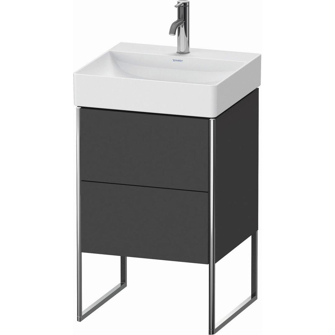 Duravit XSquare 19" Graphite Two Drawer Floorstanding Vanity Unit (XS443904949)