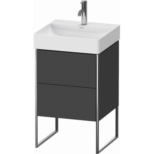 Duravit XSquare 19" Graphite Two Drawer Floorstanding Vanity Unit (XS443904949)