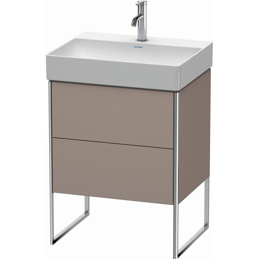 Duravit XSquare 23" Basalt Two Drawer Floorstanding Vanity Unit (XS444204343)