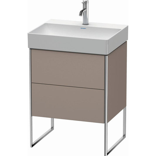 Duravit XSquare 23" Basalt Two Drawer Floorstanding Vanity Unit (XS444204343)