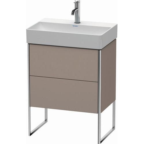 Duravit XSquare 23" Basalt Two Drawer Floorstanding Vanity Unit (XS445304343)