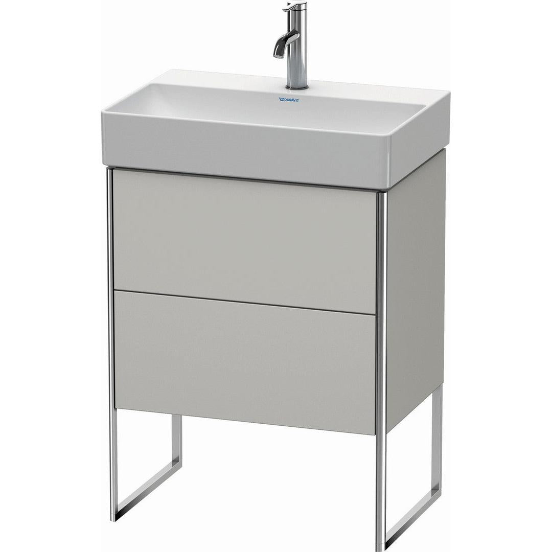 Duravit XSquare 23" Concrete Gray Two Drawer Floorstanding Vanity Unit (XS445300707)
