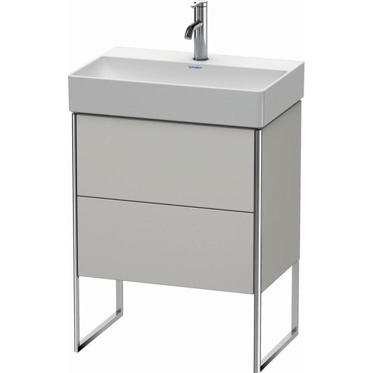 Duravit XSquare 23" Concrete Gray Two Drawer Floorstanding Vanity Unit (XS445300707)
