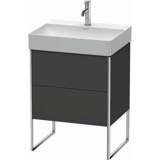 Duravit XSquare 23" Graphite Two Drawer Floorstanding Vanity Unit (XS444204949)