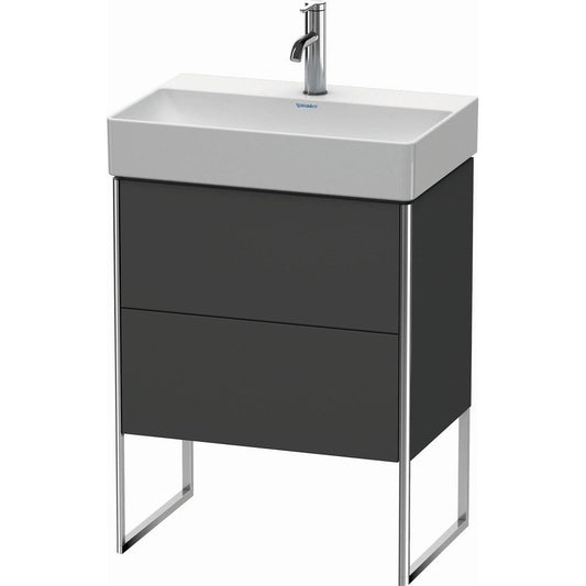 Duravit XSquare 23" Graphite Two Drawer Floorstanding Vanity Unit (XS445304949)