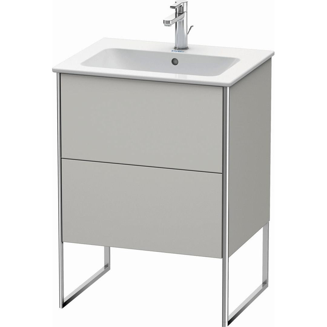 Duravit XSquare 24" Concrete Gray Two Drawer Floorstanding Vanity Unit (XS444500707)