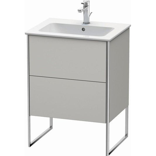 Duravit XSquare 24" Concrete Gray Two Drawer Floorstanding Vanity Unit (XS444500707)