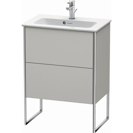 Duravit XSquare 24" Concrete Gray Two Drawer Floorstanding Vanity Unit (XS445400707)