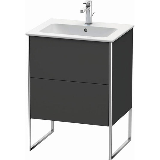 Duravit XSquare 24" Graphite Two Drawer Floorstanding Vanity Unit (XS444504949)