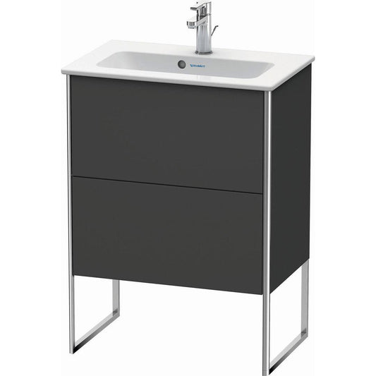 Duravit XSquare 24" Graphite Two Drawer Floorstanding Vanity Unit (XS445404949)