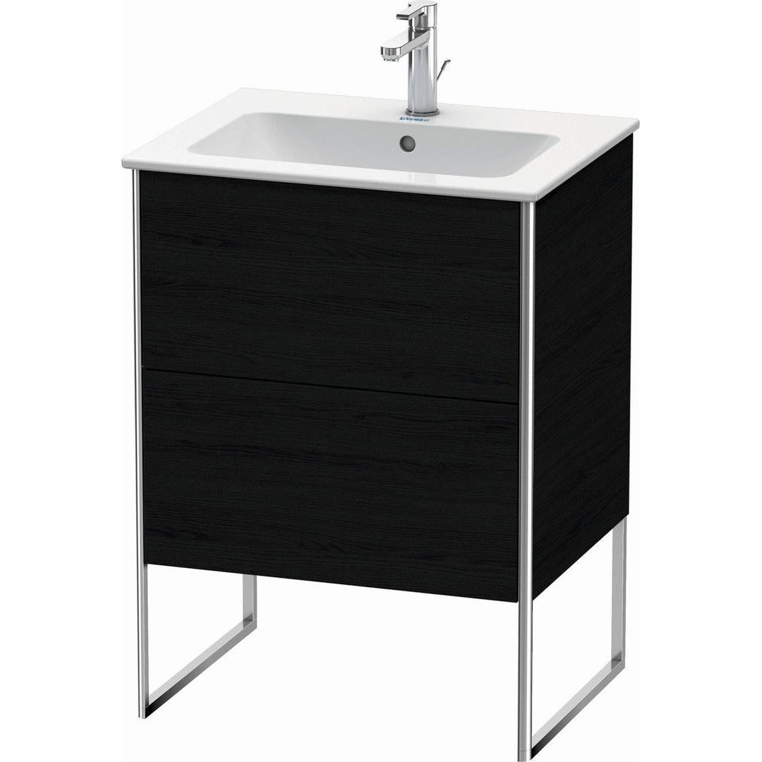 Duravit XSquare 24" Oak Black Two Drawer Floorstanding Vanity Unit (XS444501616)