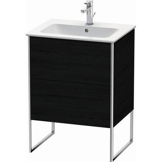 Duravit XSquare 24" Oak Black Two Drawer Floorstanding Vanity Unit (XS444501616)