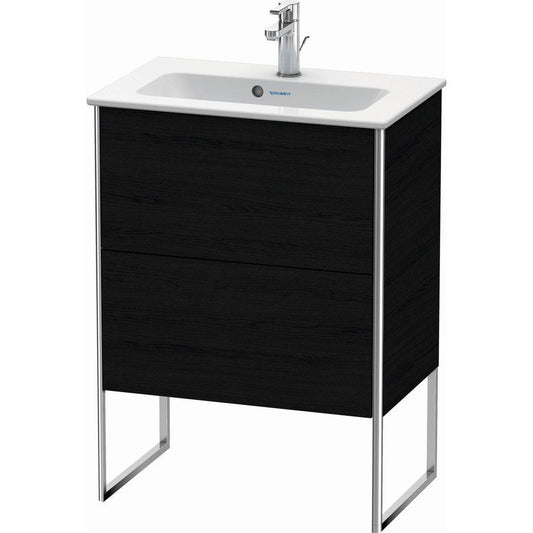 Duravit XSquare 24" Oak Black Two Drawer Floorstanding Vanity Unit (XS445401616)
