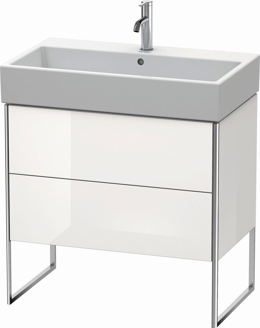 Duravit XSquare 31" White High Gloss Two Drawer Floorstanding Vanity Unit (XS447508585)