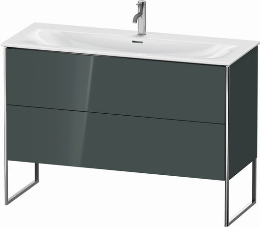 Duravit XSquare 48" Dolomite Gray Two Drawer Floorstanding Vanity Unit (XS452603838)