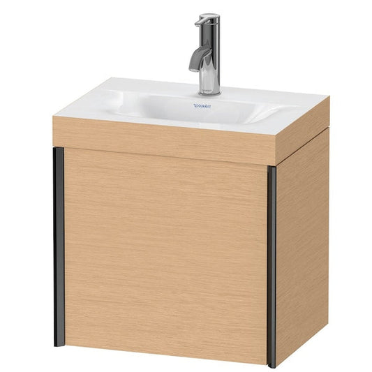 Duravit XViu 18" x 18" x 13" One Door C-Bonded Wall-Mount Vanity Kit With One Tap Hole, Brushed Oak (XV4631OB212C)