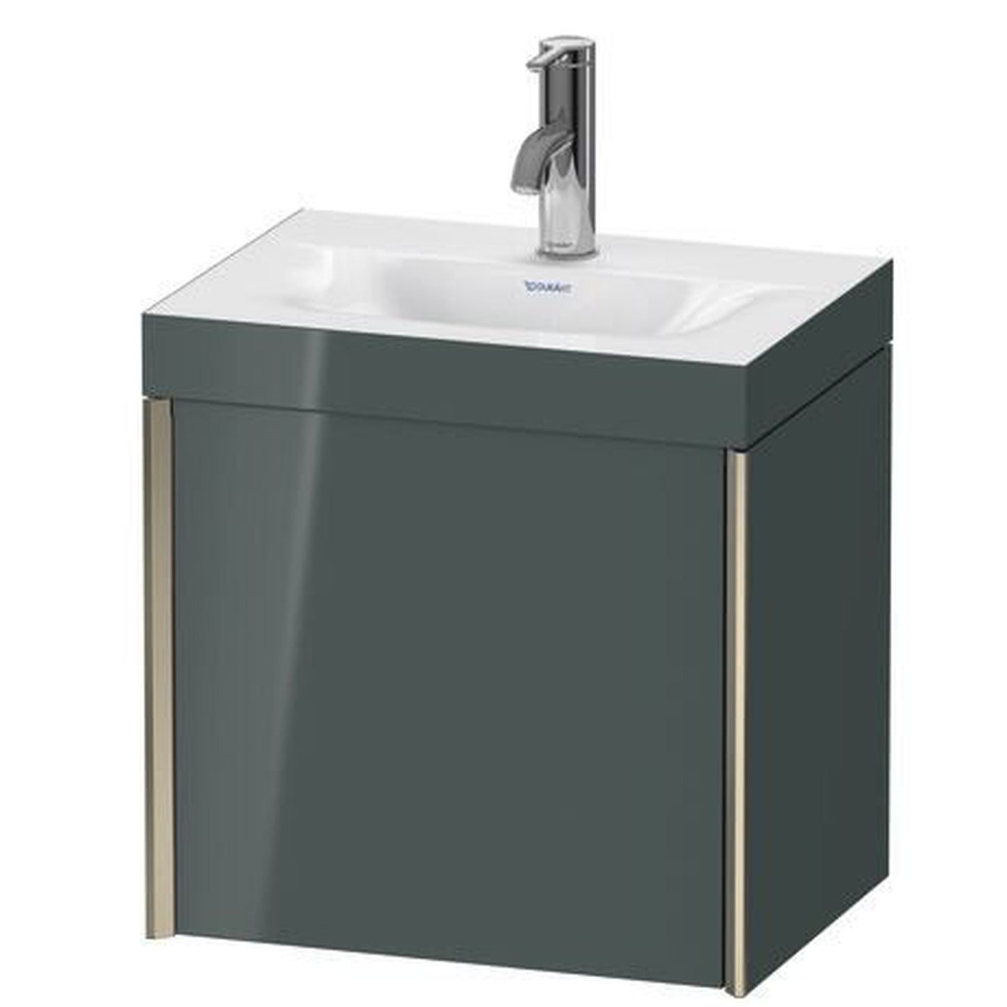 Duravit XViu 18" x 18" x 13" One Door C-Bonded Wall-Mount Vanity Kit With One Tap Hole, Dolomite Gray (XV4631OB138C)
