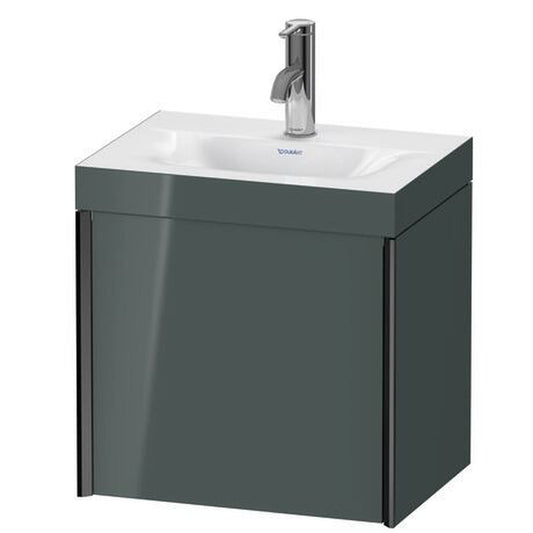 Duravit XViu 18" x 18" x 13" One Door C-Bonded Wall-Mount Vanity Kit With One Tap Hole, Dolomite Gray (XV4631OB238C)