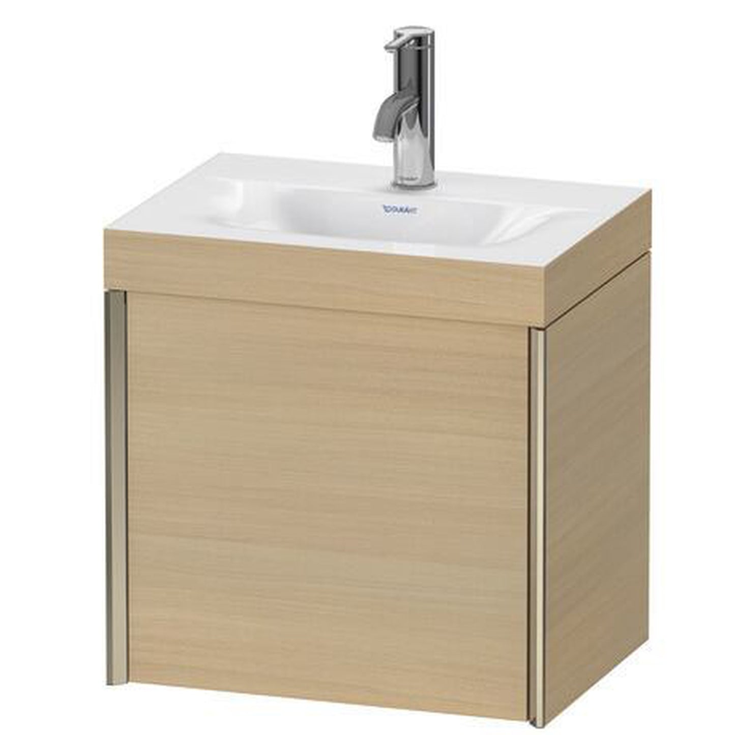 Duravit XViu 18" x 18" x 13" One Door C-Bonded Wall-Mount Vanity Kit With One Tap Hole, Mediterranean Oak (XV4631OB171C)
