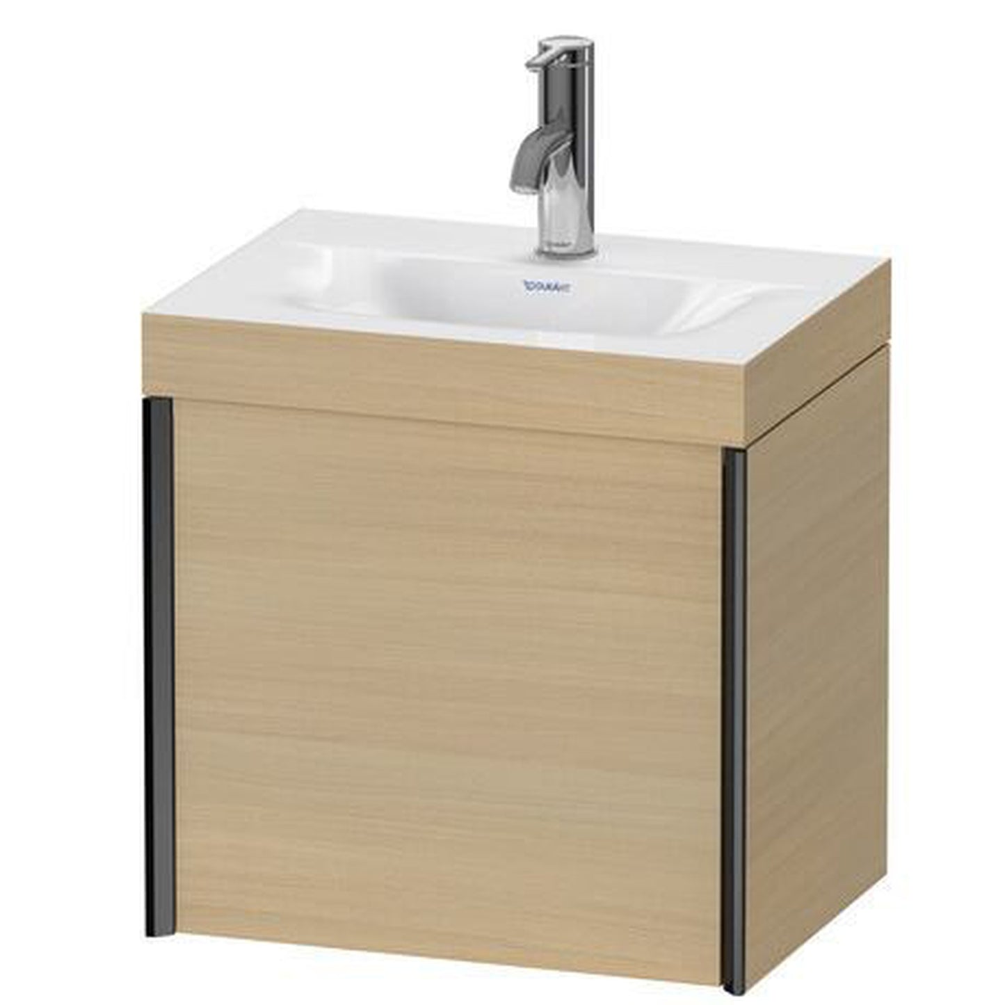 Duravit XViu 18" x 18" x 13" One Door C-Bonded Wall-Mount Vanity Kit With One Tap Hole, Mediterranean Oak (XV4631OB271C)