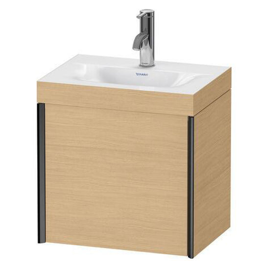 Duravit XViu 18" x 18" x 13" One Door C-Bonded Wall-Mount Vanity Kit With One Tap Hole, Natural Oak (XV4630OB230C)