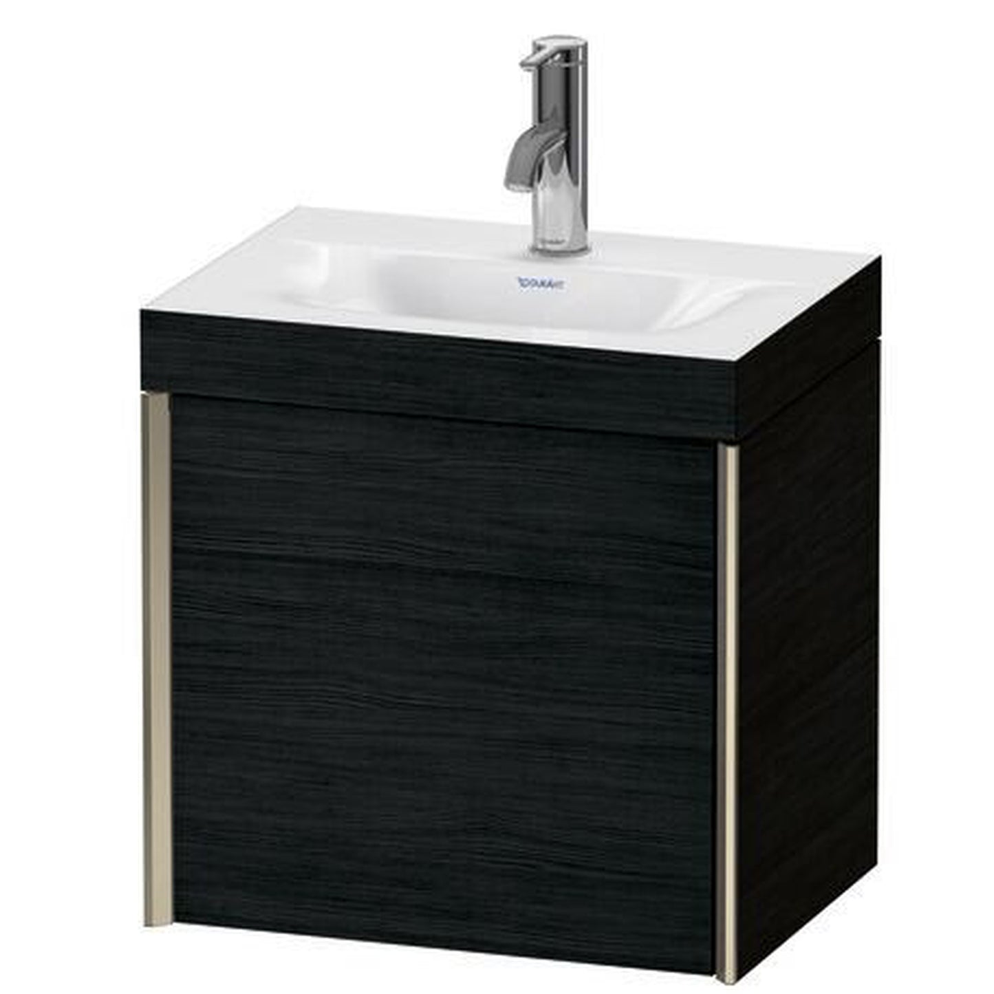 Duravit XViu 18" x 18" x 13" One Door C-Bonded Wall-Mount Vanity Kit With One Tap Hole, Oak Black (XV4630OB116C)