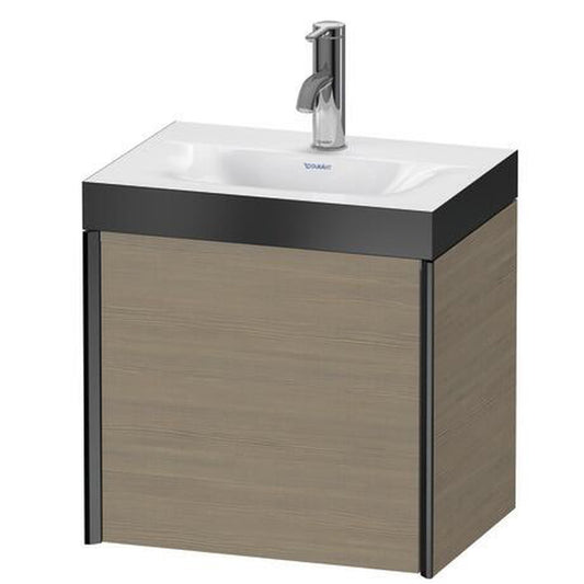 Duravit XViu 18" x 18" x 13" One Door C-Bonded Wall-Mount Vanity Kit With One Tap Hole, Oak Terra (XV4630OB235P)