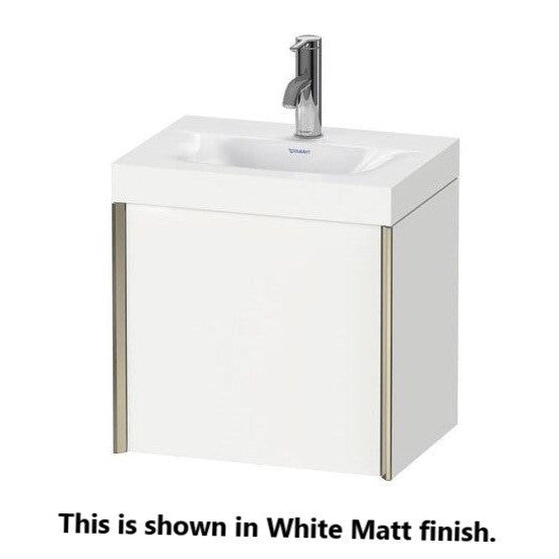 Duravit XViu 18" x 18" x 13" One Door C-Bonded Wall-Mount Vanity Kit With One Tap Hole, Pine Terra (XV4631OB151P)