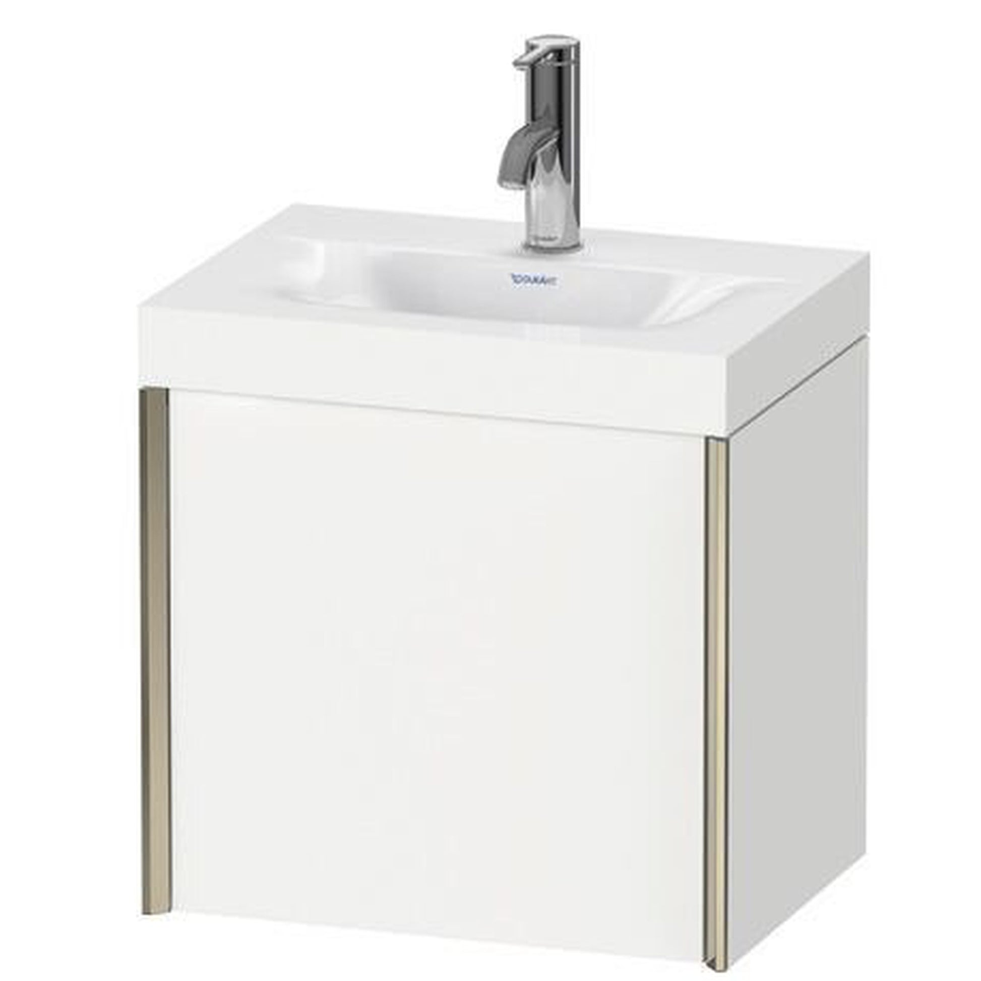 Duravit XViu 18" x 18" x 13" One Door C-Bonded Wall-Mount Vanity Kit With One Tap Hole, White (XV4631OB118C)