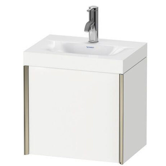 Duravit XViu 18" x 18" x 13" One Door C-Bonded Wall-Mount Vanity Kit With One Tap Hole, White (XV4631OB118C)