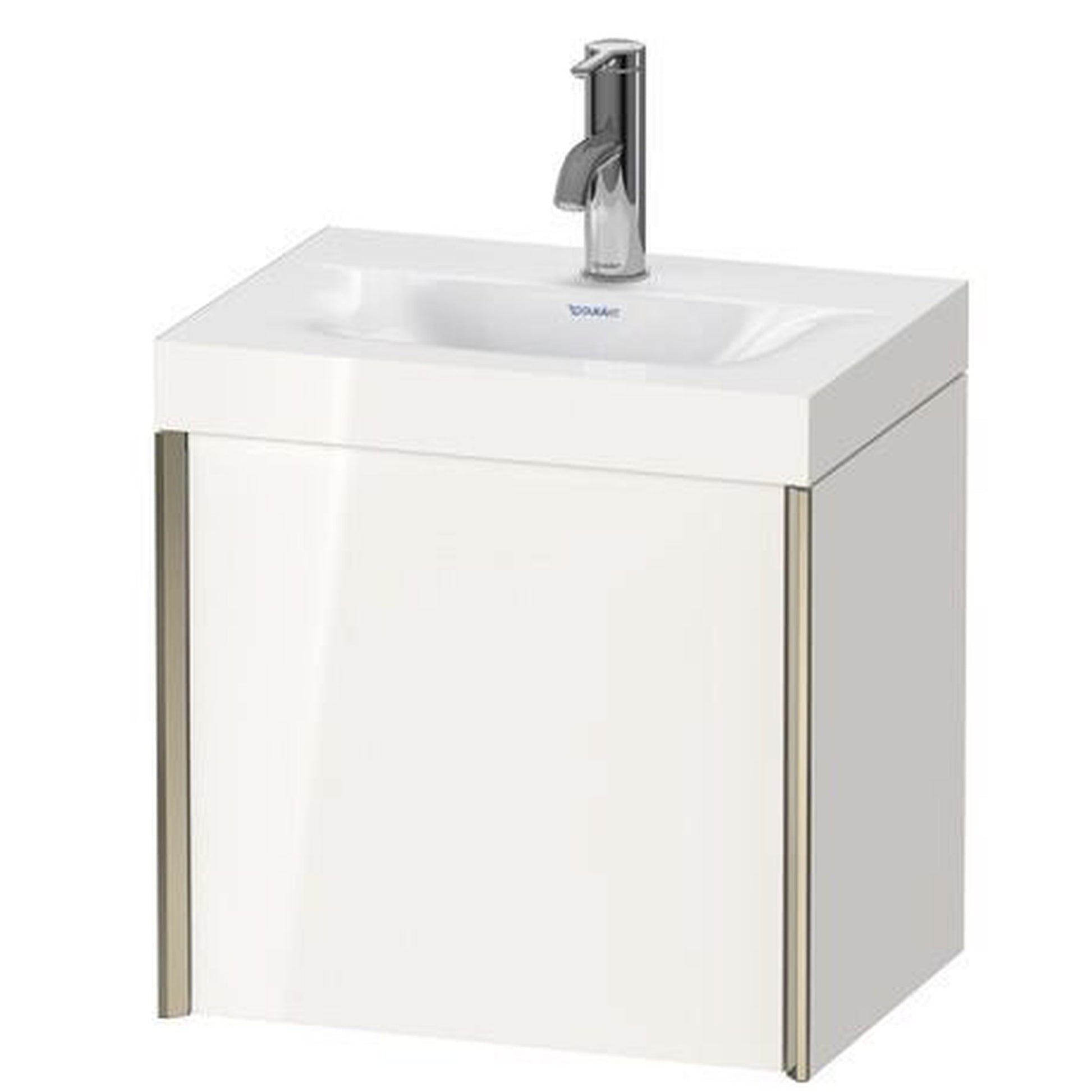 Duravit XViu 18" x 18" x 13" One Door C-Bonded Wall-Mount Vanity Kit With One Tap Hole, White (XV4631OB122C)